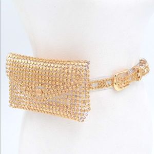 Wrapped in Gold studded belt bag